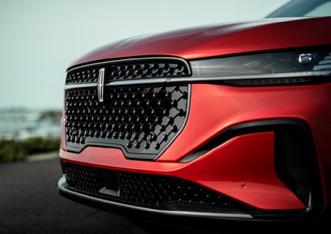 The sleek grille of a 2024 Lincoln Nautilus® SUV with the available Jet Appearance Package makes a bold statement. | Pines Lincoln in Pembroke Pines FL